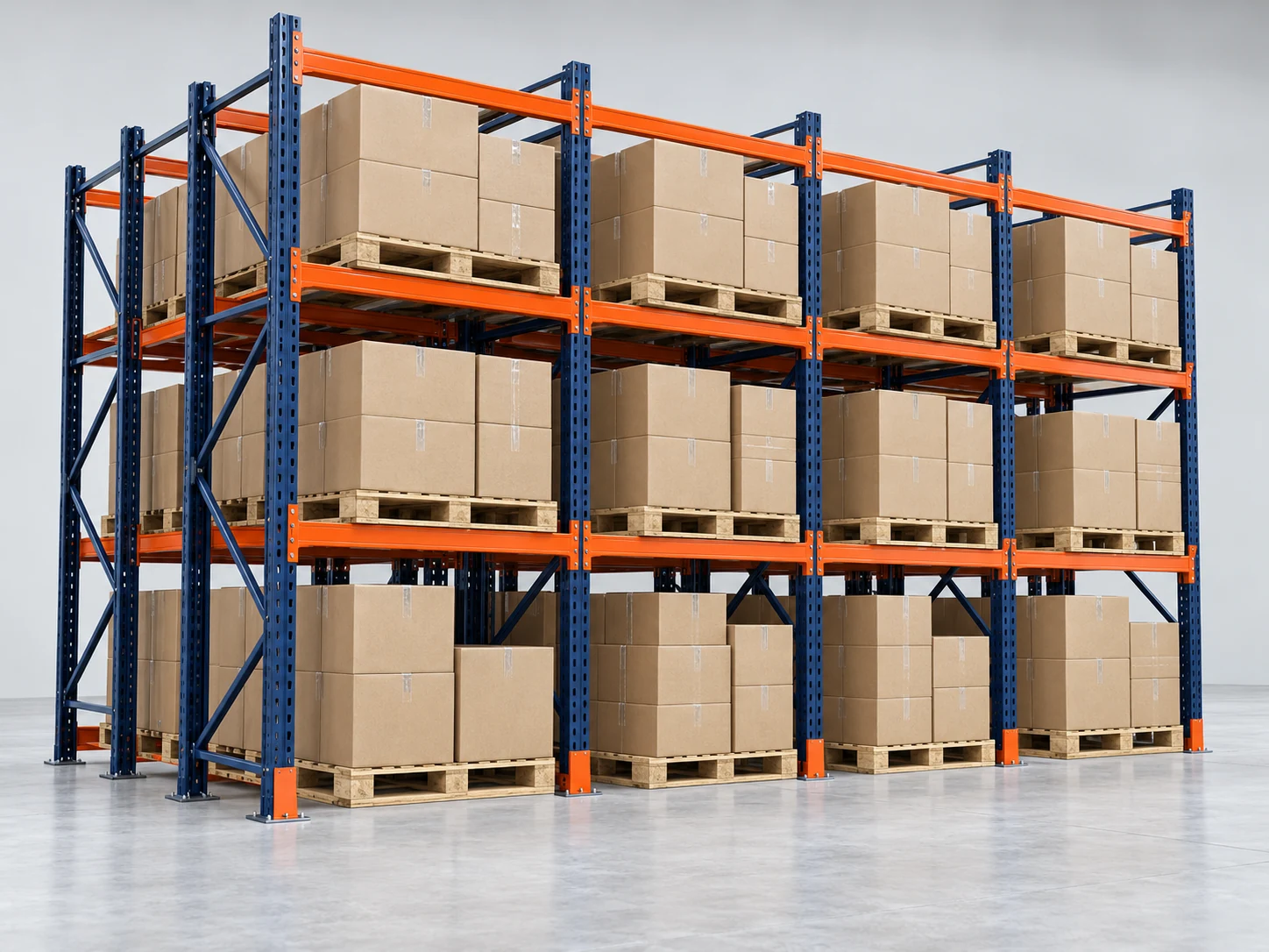 Double-deep racking concept visualization