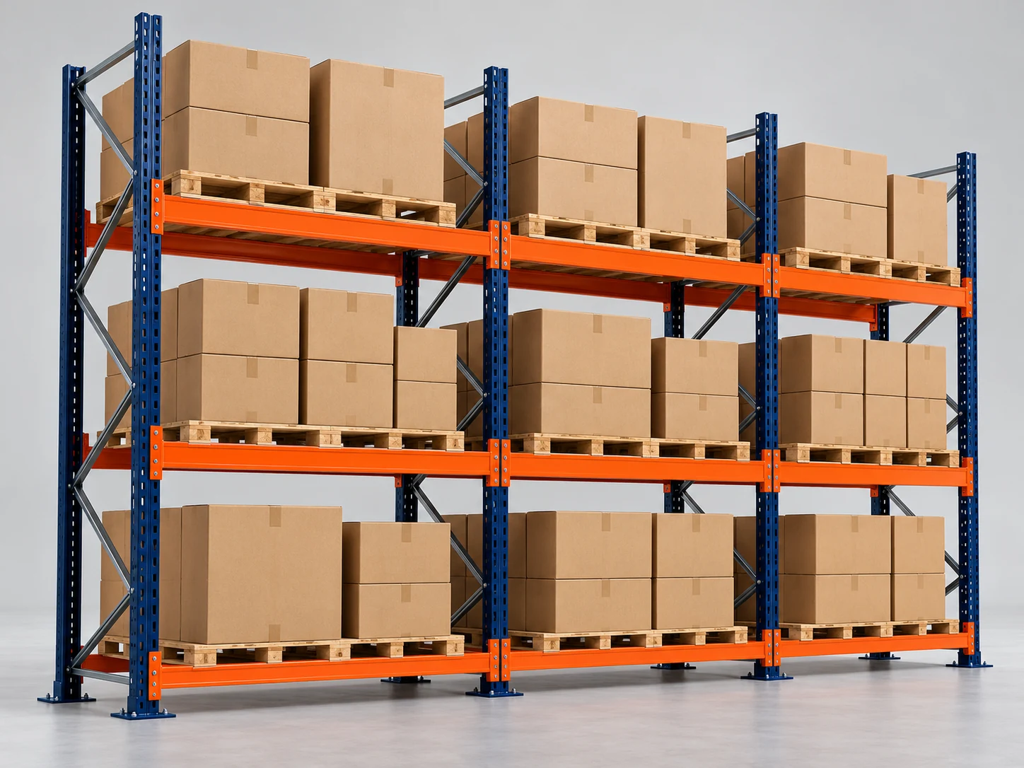 Selective pallet racking concept visualization